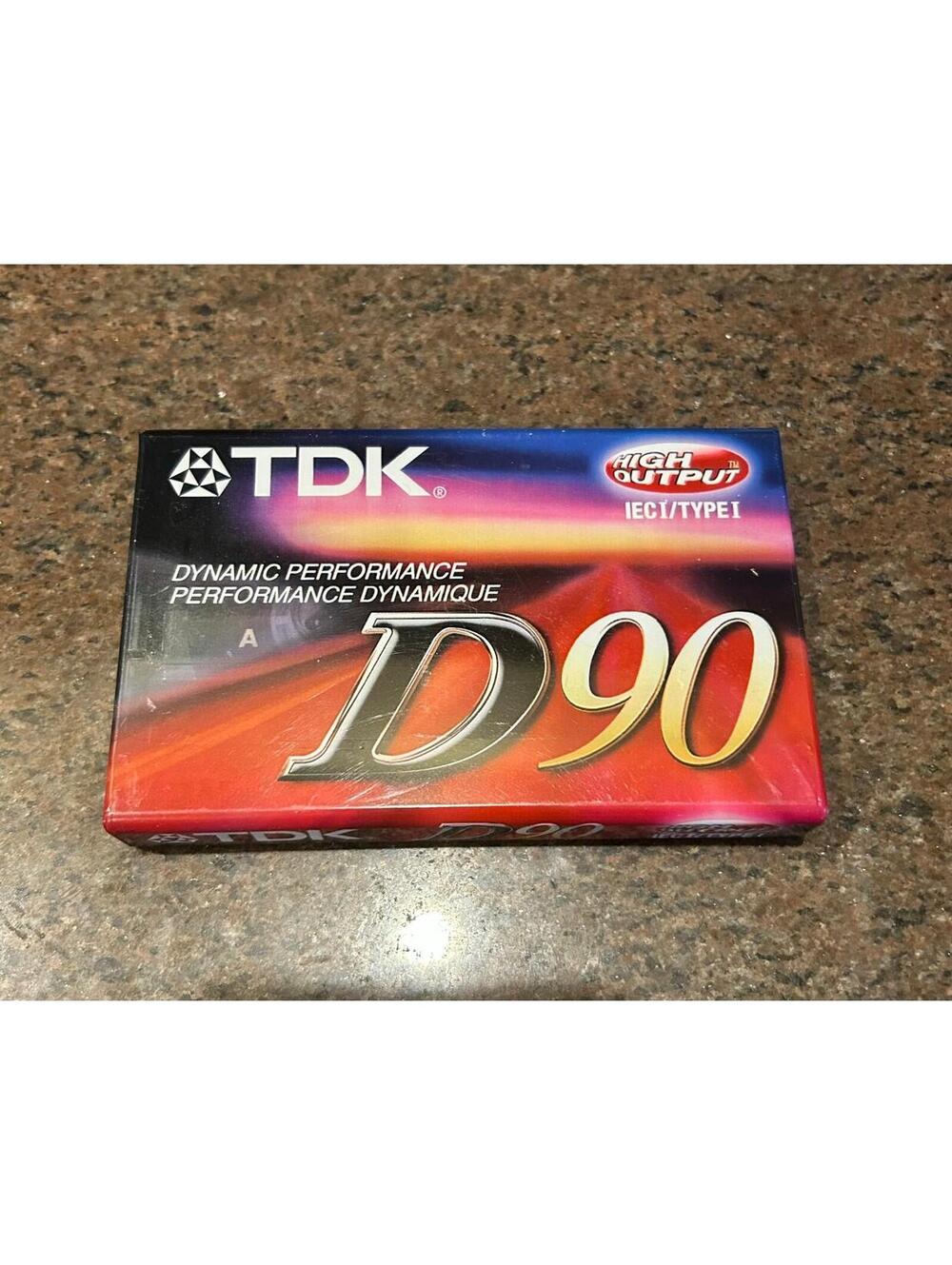 TDK D 90 Cassette Tape - New/Sealed